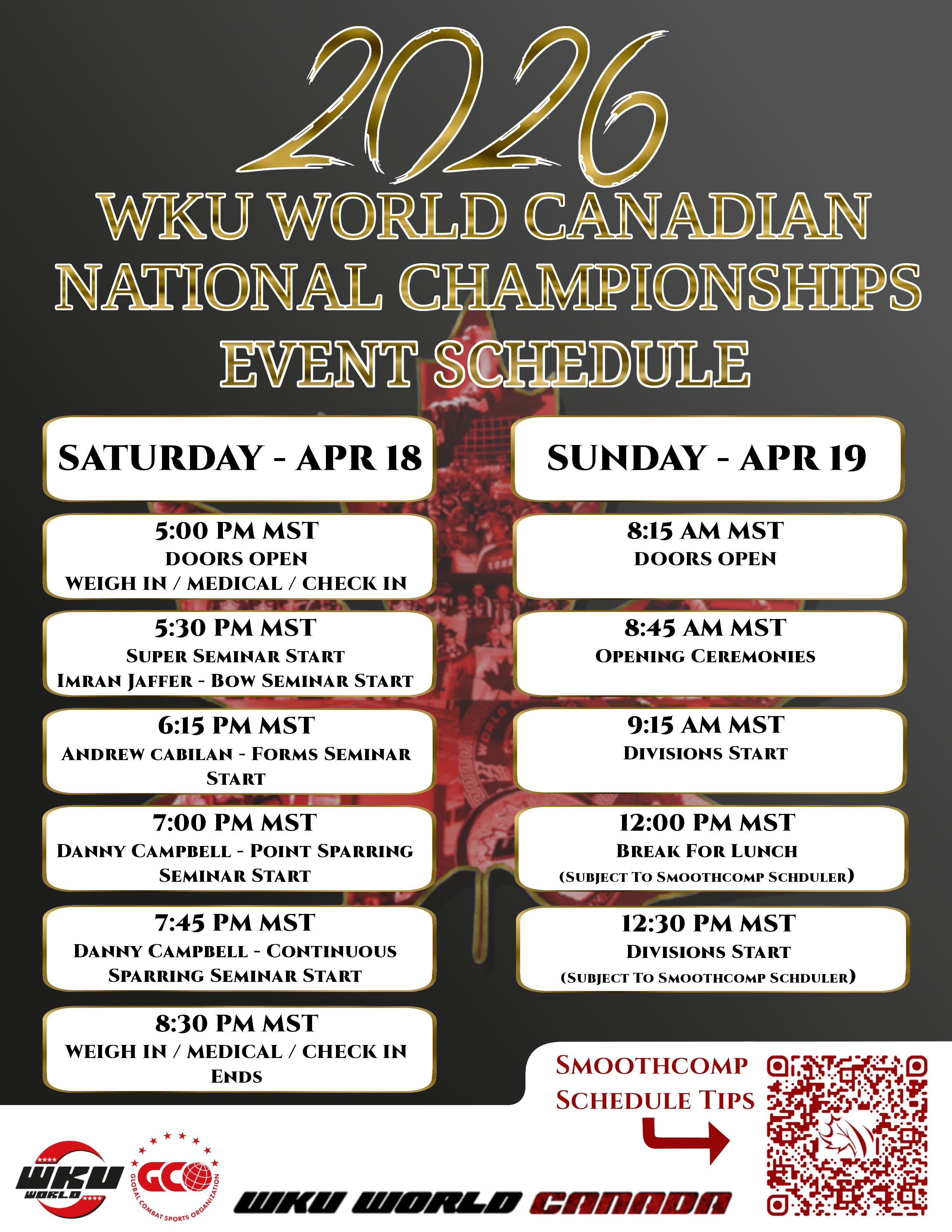 2026 WKU WORLD Canadian National Championships